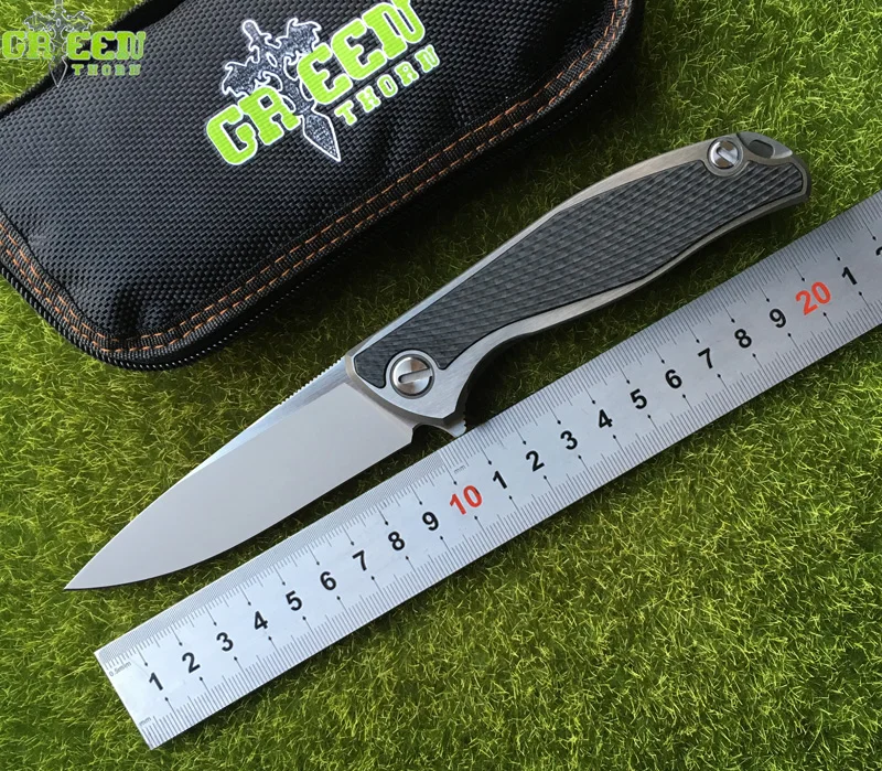 Green Thorn 95 CD Флиппер складной нож для ежедневного использования M390 лезвие TC4 Титан