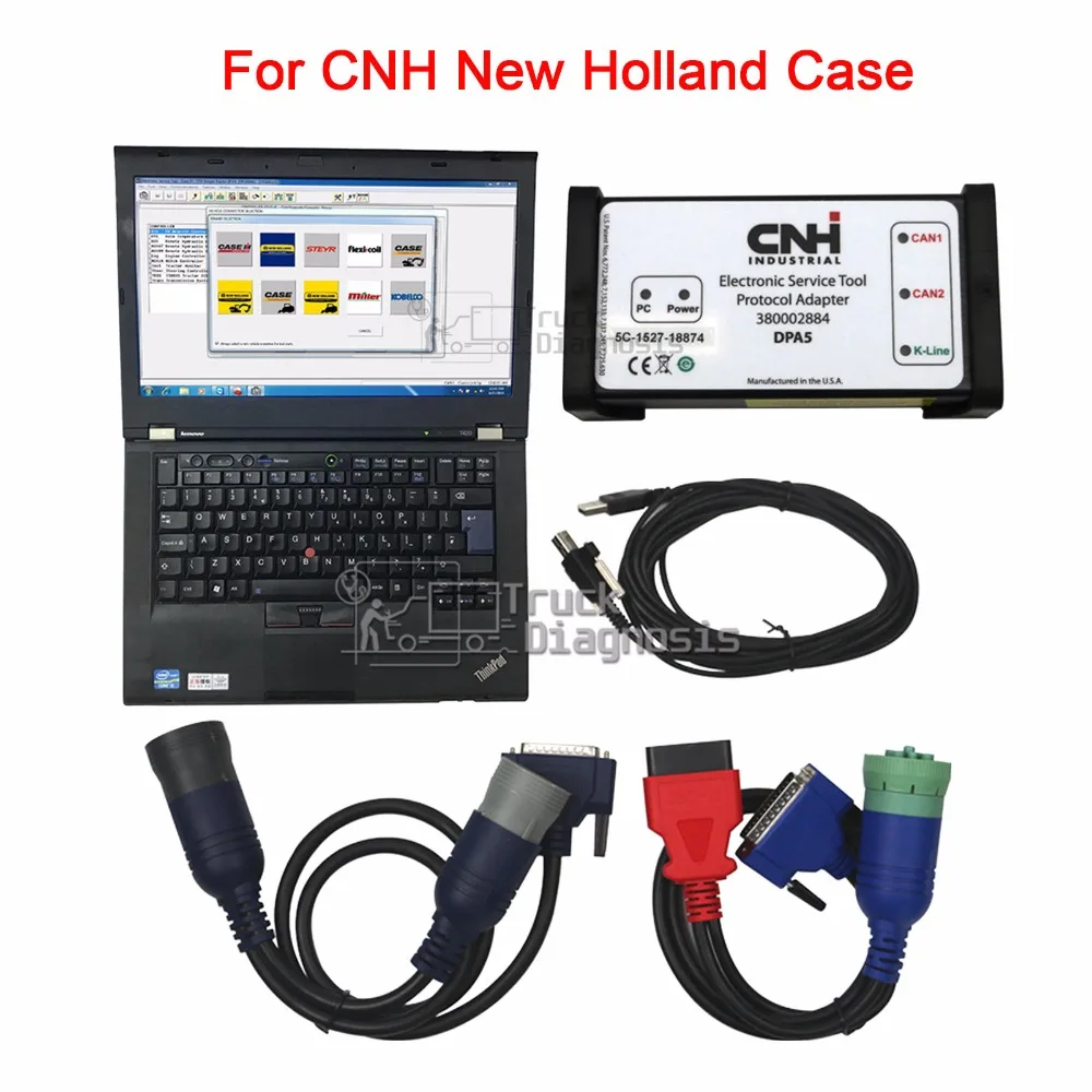 

9.1 CNH Est Diagnostic Kit for New Holland Electronic Service Tool Agriculture tractor Engine Diagnostic scanner +T420 laptop
