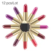 12 шт./лот HUAMIANLI 12 Цвет матовая губная помада Водонепроницаемая Стик Make Up увлажняющий бальзам для губ