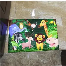 50*80 см мультфильм животных Противоскользящий ковер коралловый флис дверной коврик пол ковер Бытовая ванная комната Детский коврик для комнаты