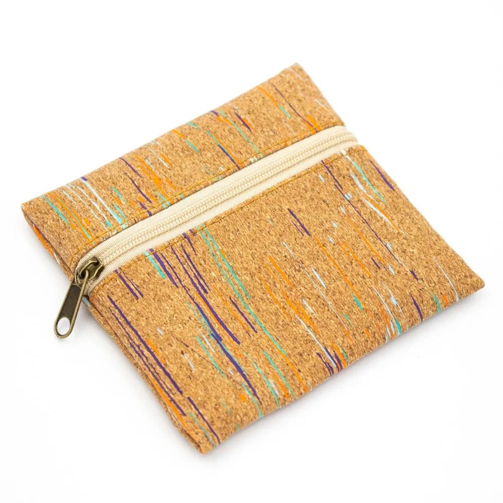 Natural cork handmade coin purse coin bag vegan cork wallet 10.8X11cm Wooden vintage from