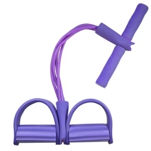 

2 Tube Foam Material Pedal Exerciser For Women Man Resistance Fitness Expander Bands Elastic Sports Equipment Ladies Pull Rope