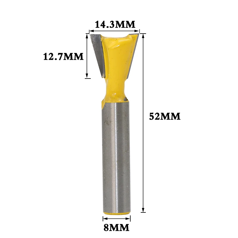 1 шт. 14 градусов 9/1" ласточкин хвост соединение фреза-8" хвостовик деревообрабатывающий режущий шип резак для деревообрабатывающих инструментов