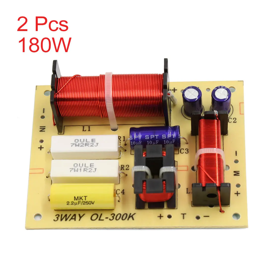 UXCELL 2Pcs 180W Hi Fi Speaker Audio Frequency Divider 3 Way Crossover