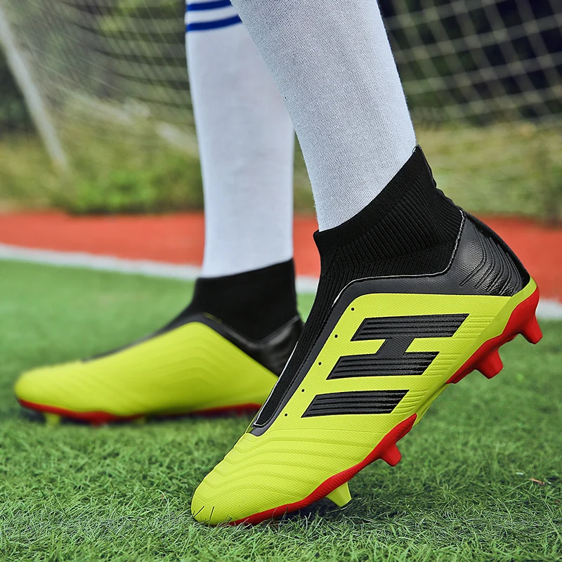 sufei Football Boots 2018 FG Soccer Shoes Men Outdoor Kids High Ankle Soocer Training Boots Socks Cleats Sport Sneakers sufei Football Boots 2018 FG Soccer Shoes Men Outdoor Kids High Ankle Soocer Training Boots Socks Cleats Sport Sneakers