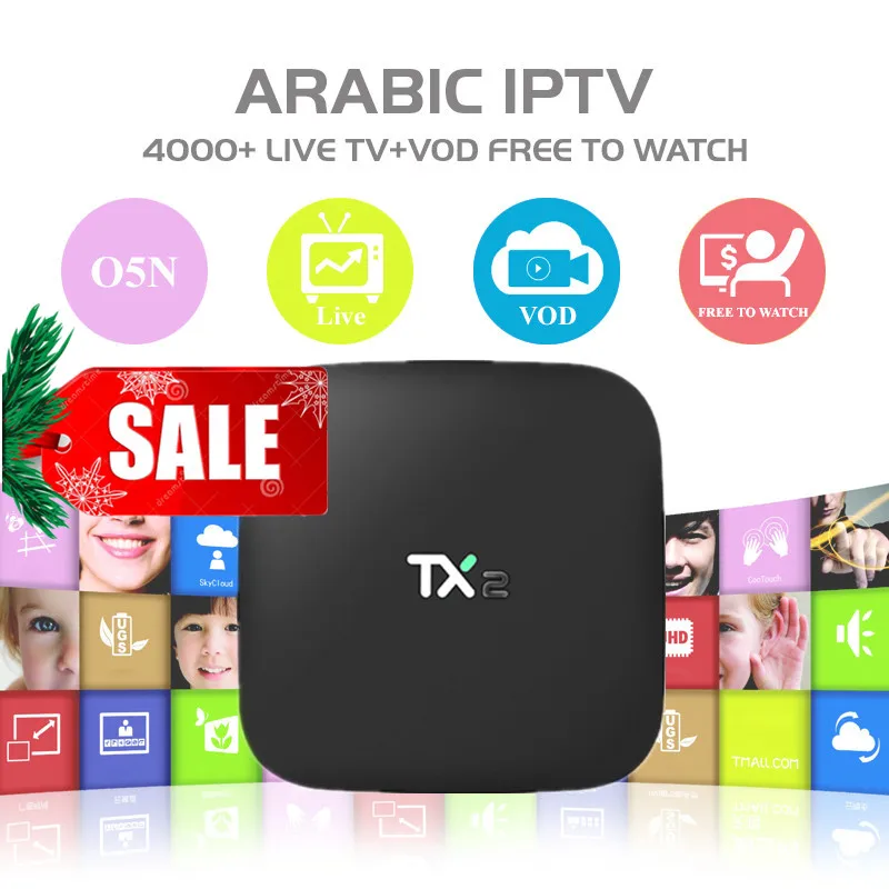 New TX2 R2 2GB/16GB RK3229 Android 7.1 TV BOX Smart tv 1 year arabic iptv european IPTV Arabic channels French Spanish UK | Электроника