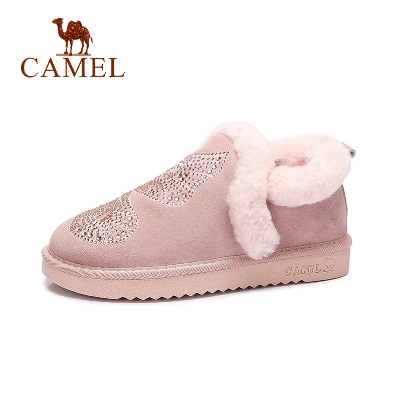 

CAMEL Women Warm boots Shoes Winter New Ankle Short Snow Boots Shoes Women Plus Velvet Non-Slip Keep Warm Shoe For Ladies