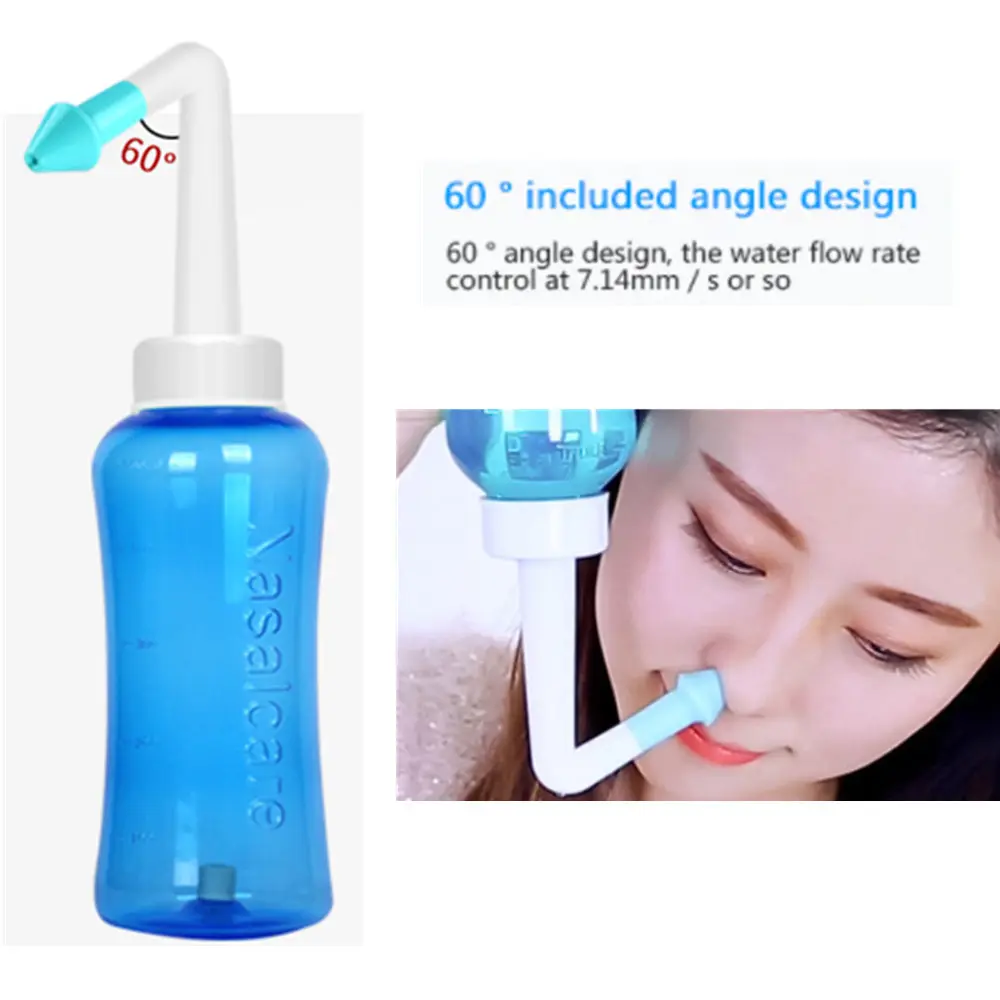 

Nasal Wash Cleaner Nose Protector Cleaning Machine Nasal Irrigator Avoid Allergic Rhinitis Adults Children Neti Pot 300ML