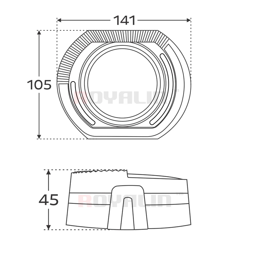 ROYALIN Автомобильный светодиодный DRL ангельские глазки кожухи для BMW ...