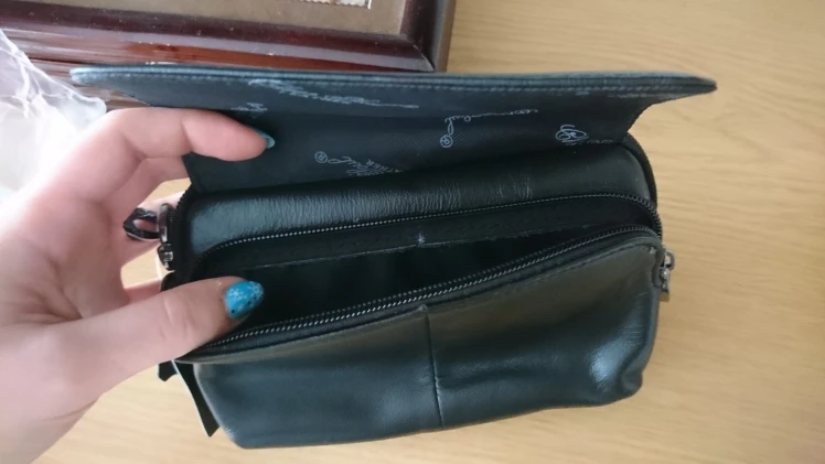 Men  Genuine Leather Waist Bag Clutch wallet Bag Purse Cell/Mobile Phone Case Bag Fashion Trend Fanny Wrist Hand Bags photo review