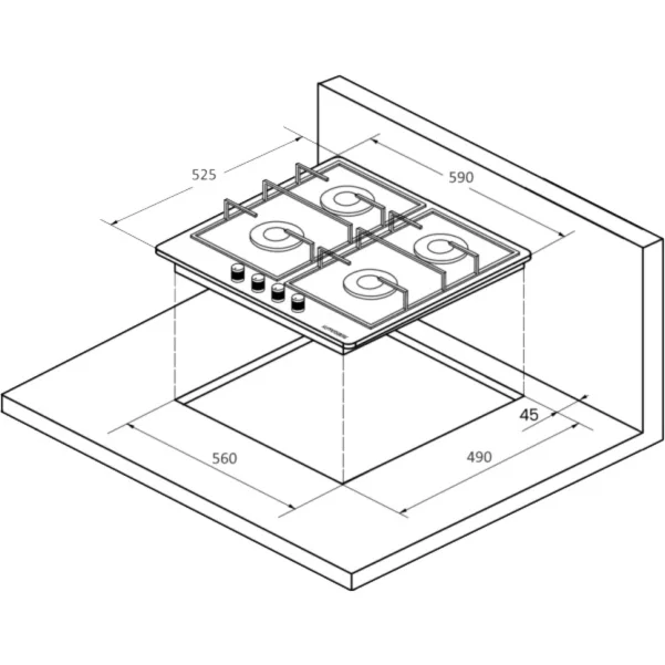 Kuppersberg FGC 63 W газовая панель