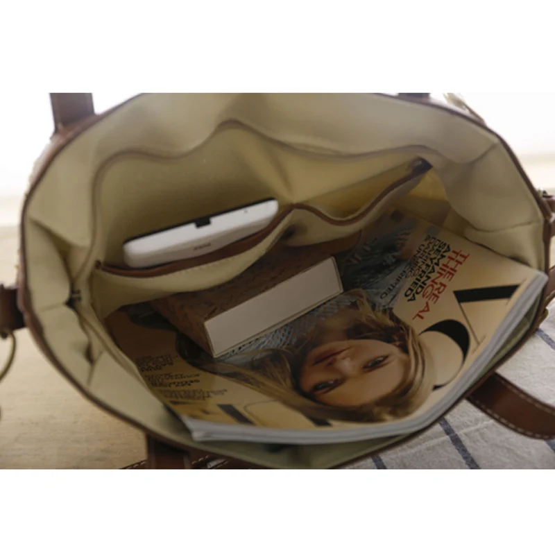 Women Straw Bag Female Beach Handbag INS Popular Ladies Patchwork Shoulder Bags Fashion Summer Large Weave Vacation Tote SS3050 (21)