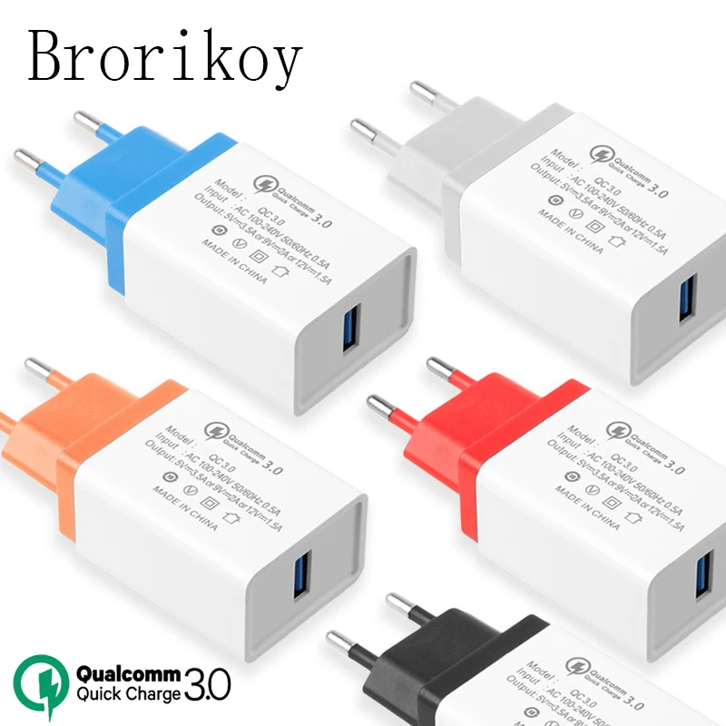 

QC3.0 USB Wall Charger Travel Power Adapter for iPhone iPad Samsung LG HTC Universal Mobile Phone Quick Charge Fast Charging