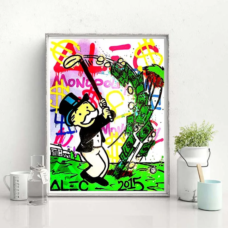 

Play Golf Poster Mon Hat Alec Monopolyingly Paintings on Canvas Modern Baby Nursery Decorative Wall Pictures Home Decoration