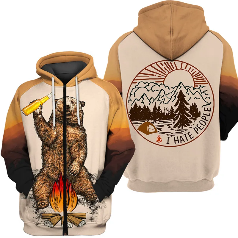 Men'S 3D Hoodie I Hate People 3D Dream Bear Camping Hoodie 1 - Shop New ...