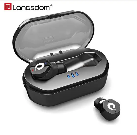 Langsdom F8 IPX7 Водонепроницаемая bluetooth гарнитура TWS мини беспроводные наушники Hifi бас