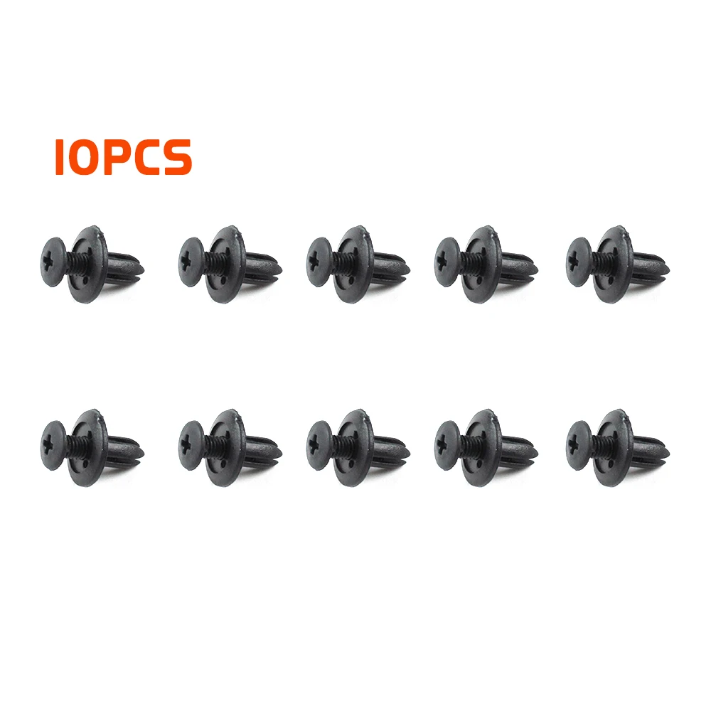 

10PCS/lot 6mm Fastener Clips Plastic Rivets Universal Plastic Clips For Car Fender Bumper Cover Trim Panel Retainer Car Push Pin
