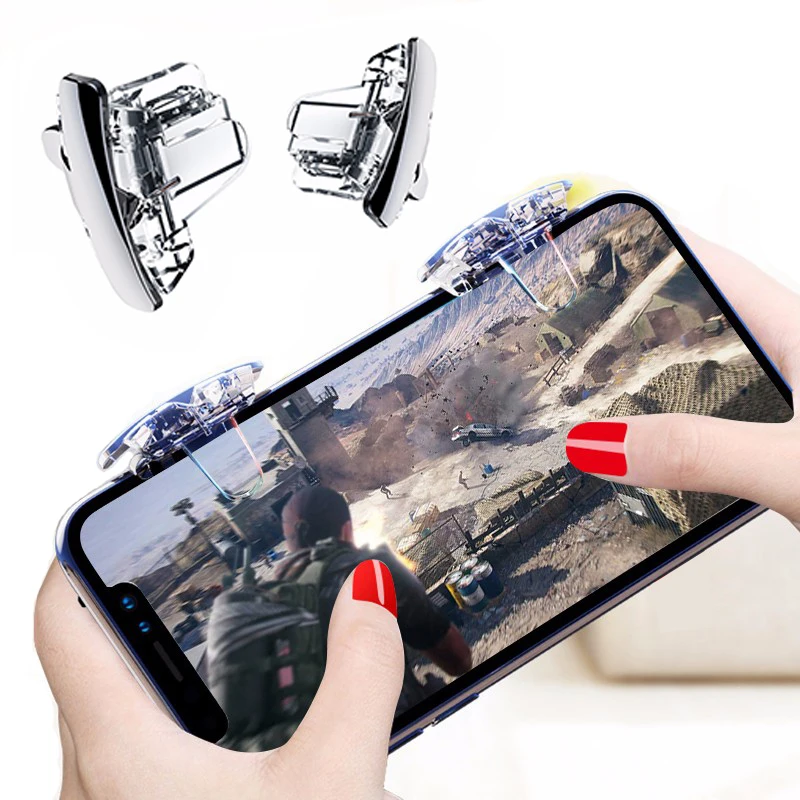 

C5 98K PUBG Game Controller Gamepad L1 R1 Trigger Shooting Button Transparent Joystick Gamepad For IOS Android Mobile Phone