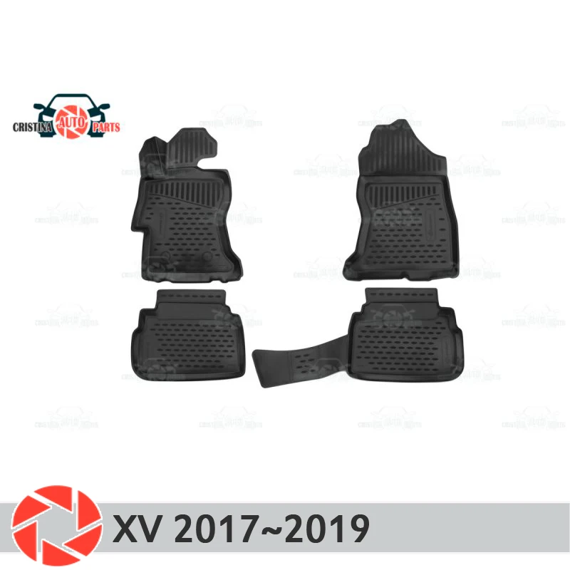 Напольные коврики для Subaru XV 2017-2019 Нескользящие полиуретановые защиты от грязи