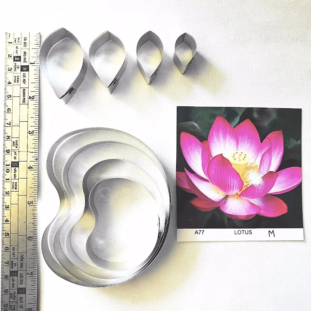 

Lotus Full Set Cutters, Sugarcraft cutters,sugar flower mold, fondant cutter, Clay tools,Clay flower cutters,sugar flower