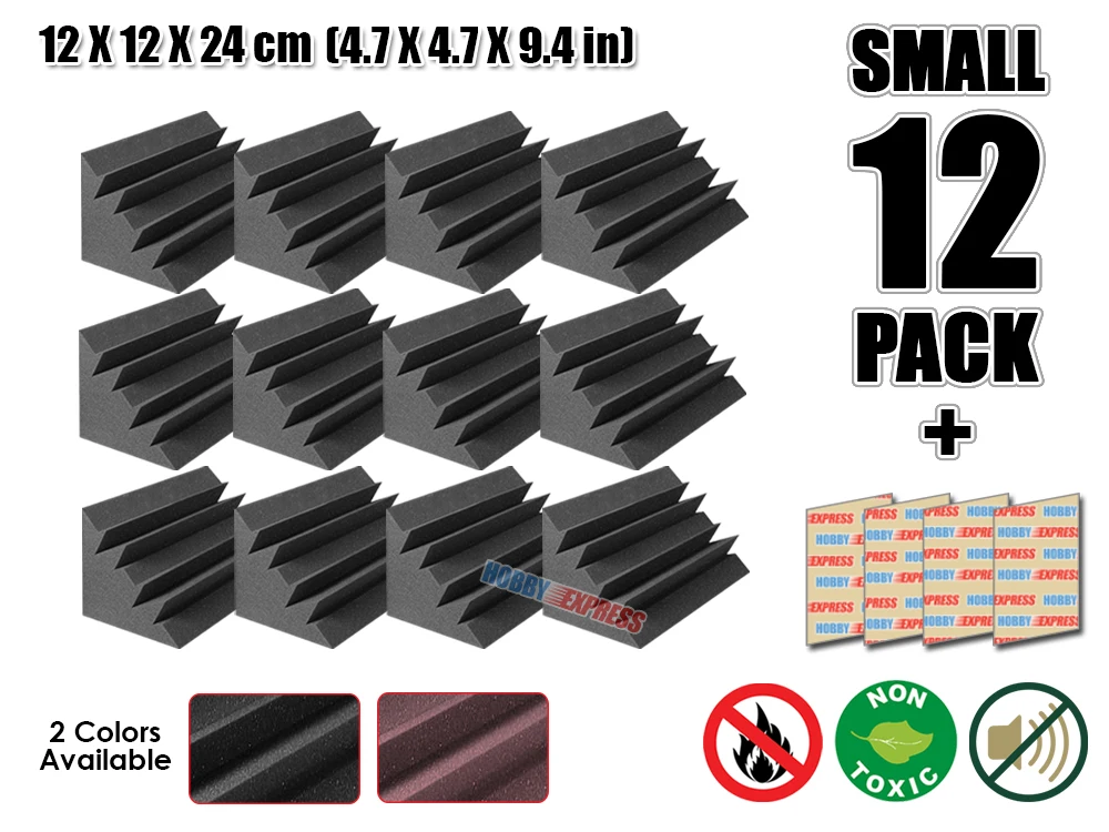

Arrowzoom 12 x 12 x 24 cm (4.7 x 4.7 x 9.4 in) Acoustic Bass Traps Sound Absorption Foam Treatment KK1133