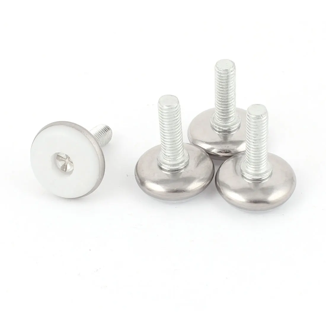 M8 8mm Thread Dia Round Base Metal Screw On Adjustable Levelling Feet
