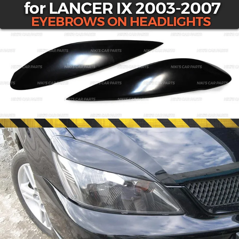Брови на фары для Mitsubishi Lancer IX 2003 2007 АБС пластик ресницы литье украшение тюнинг