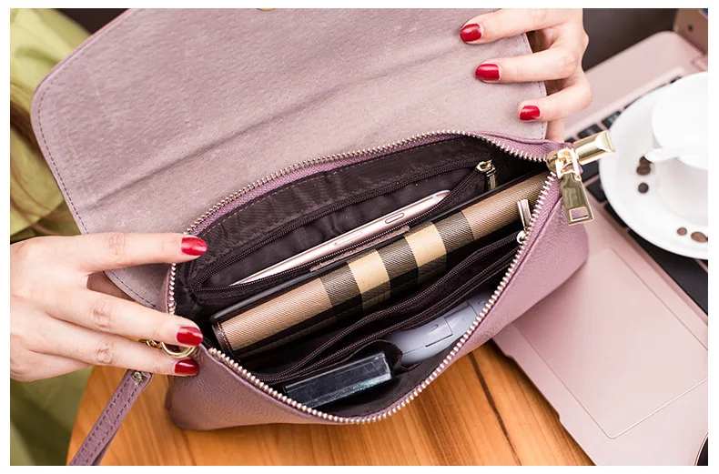 MJ Brand Serpentine Genuine Leather Women Messenger Bag Female Small Crossbody Bag Natural Real Leather Day Clutch with Wristlet (23)