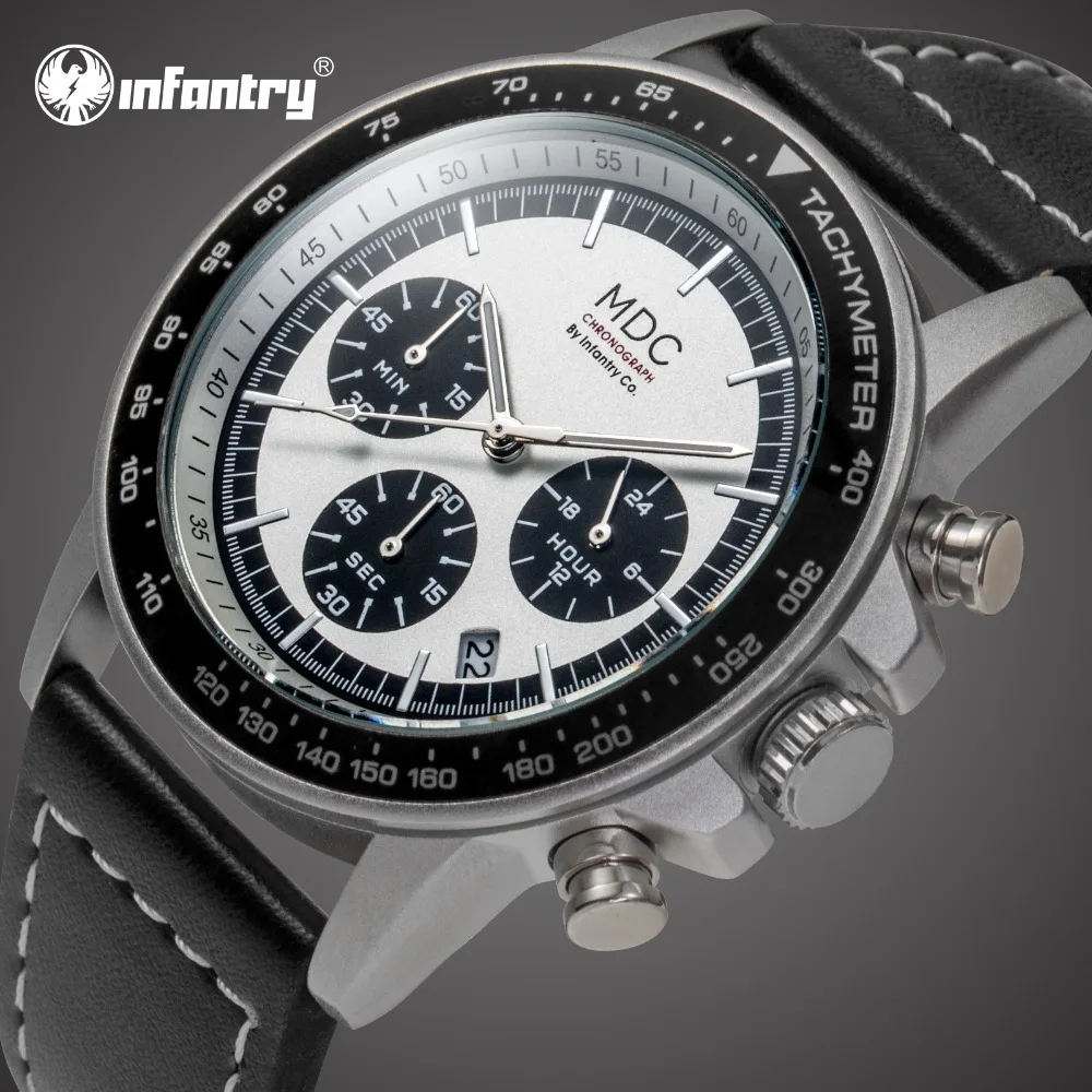 

MDC Mens Watches Top Brand Luxury 2018 Chronograph Military Watch Men Date Army Leather Watches for Men Clock Relogio Masculino