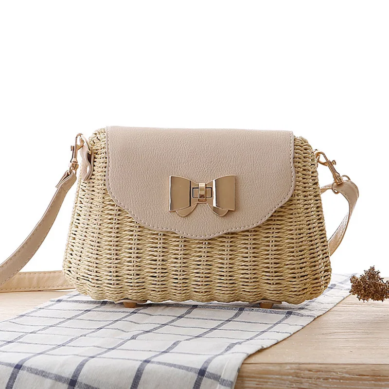 Women Straw Bag Female Bohemian Bali Rattan Beach Shoulder Bag Lady Handmade Candy Color Crossbody Bags Basket Bolsa SS3148 (4)