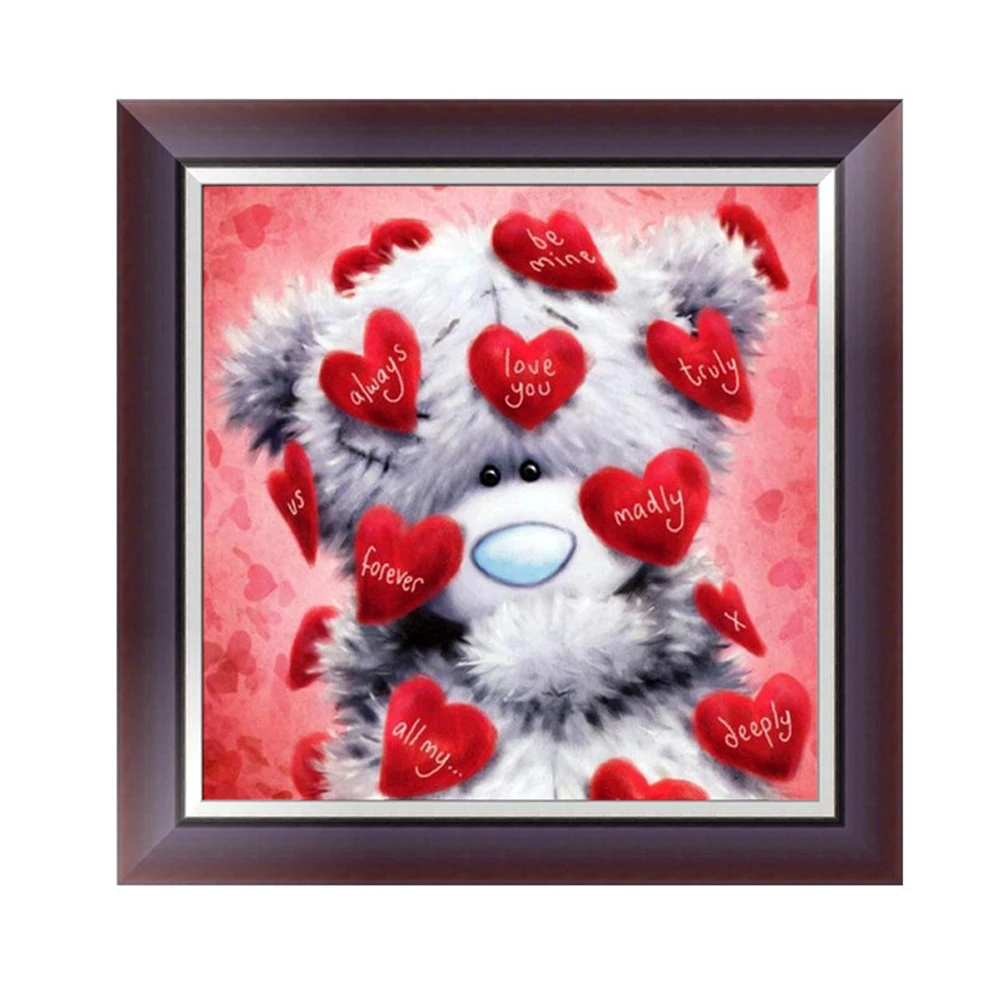 

5D DIY Diamond Embroidery Multicolor Hearts Bear Pictures Full Mosaic Kit Square Rhinestone Diamond Painting Cross Stich