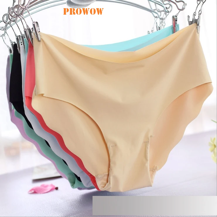 

Prowow Ultra-thin Seamless Traceless Underwear Women Sexy Briefs Silk
