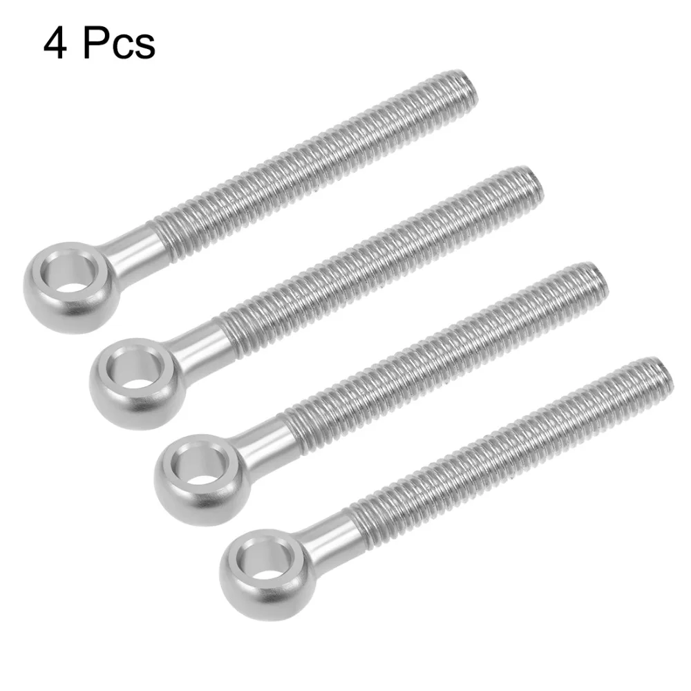 

UXCELL 4Pcs Bolts M6x50mm 304 Stainless Steel Machinery Shoulder Lifting Eye Bolt Metric Thread Ideal Lifting Equipment