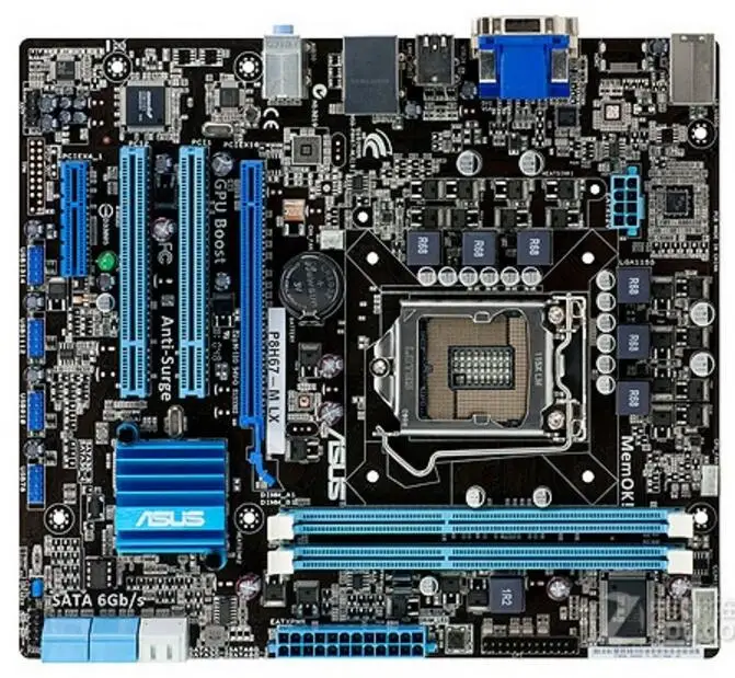 

LGA1155 For ASUS P8H67- M LX Original Used Desktop H67 1155 Motherboard DDR3 USB3.0 SATA3