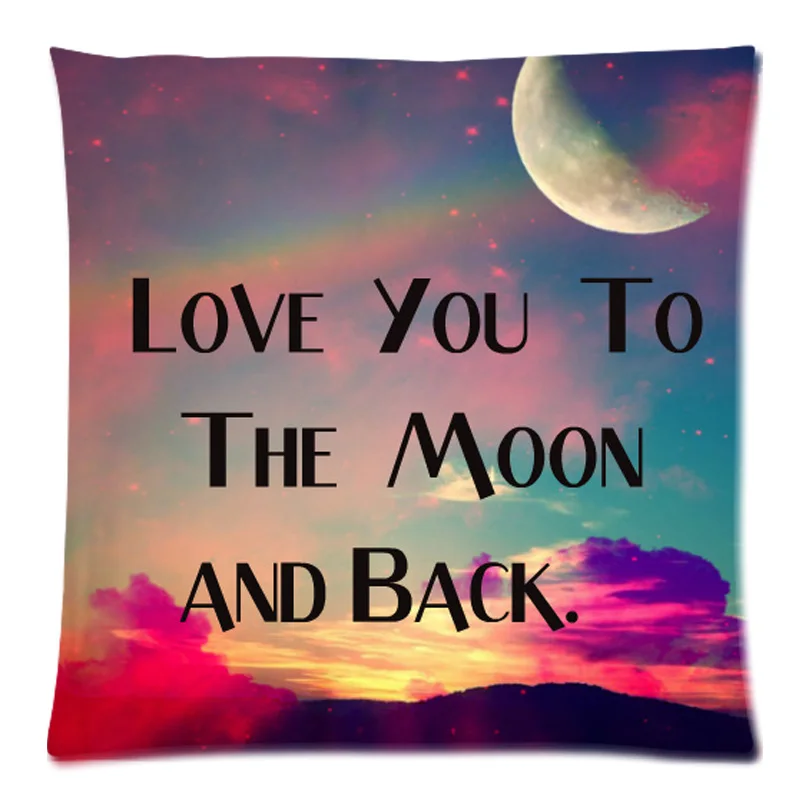 Наволочка для подушки I Love You To The Moon And Back декоративная наволочка Современный