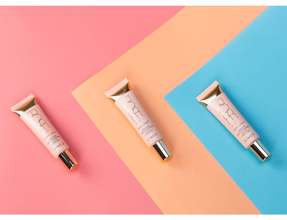 O.TWO.O Shimmer Highlighter Cream 25ml Primer Base Contouring Concealer Highlight Whitening Moisturizer Oil-control Cosmetics