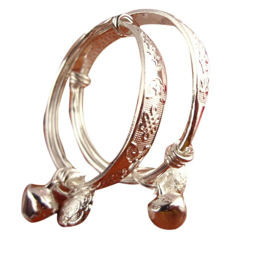 

1 piece Fancy Baby Item Imitation Infant Small Baby Longevity Lock Bracelet Color Silver Color Drop Shipping