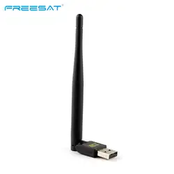 Freesat USB Wi-Fi RT5370 с антенной для Freesat V8 супер, V8 Золотой, V7 HD TV box цифровой приемник спутникового сигнала Декодер каналов кабельного телевидения