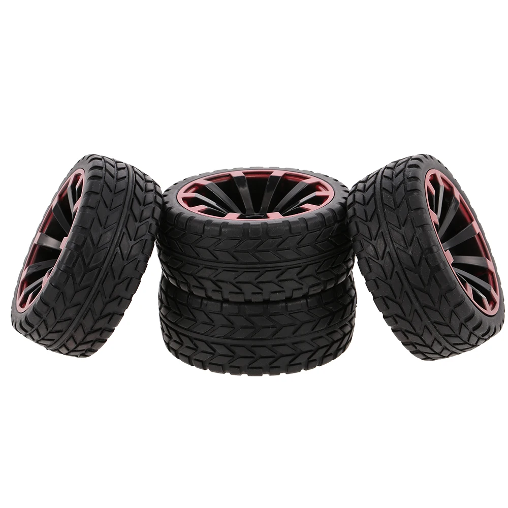 4PCS 110 RC Car Tires Parts On-Road Tyre Rhombus Tread Pattern for RC 110 HSP HPI Redcat RC4WD AXIAL RC Car Truck Accessory (5)