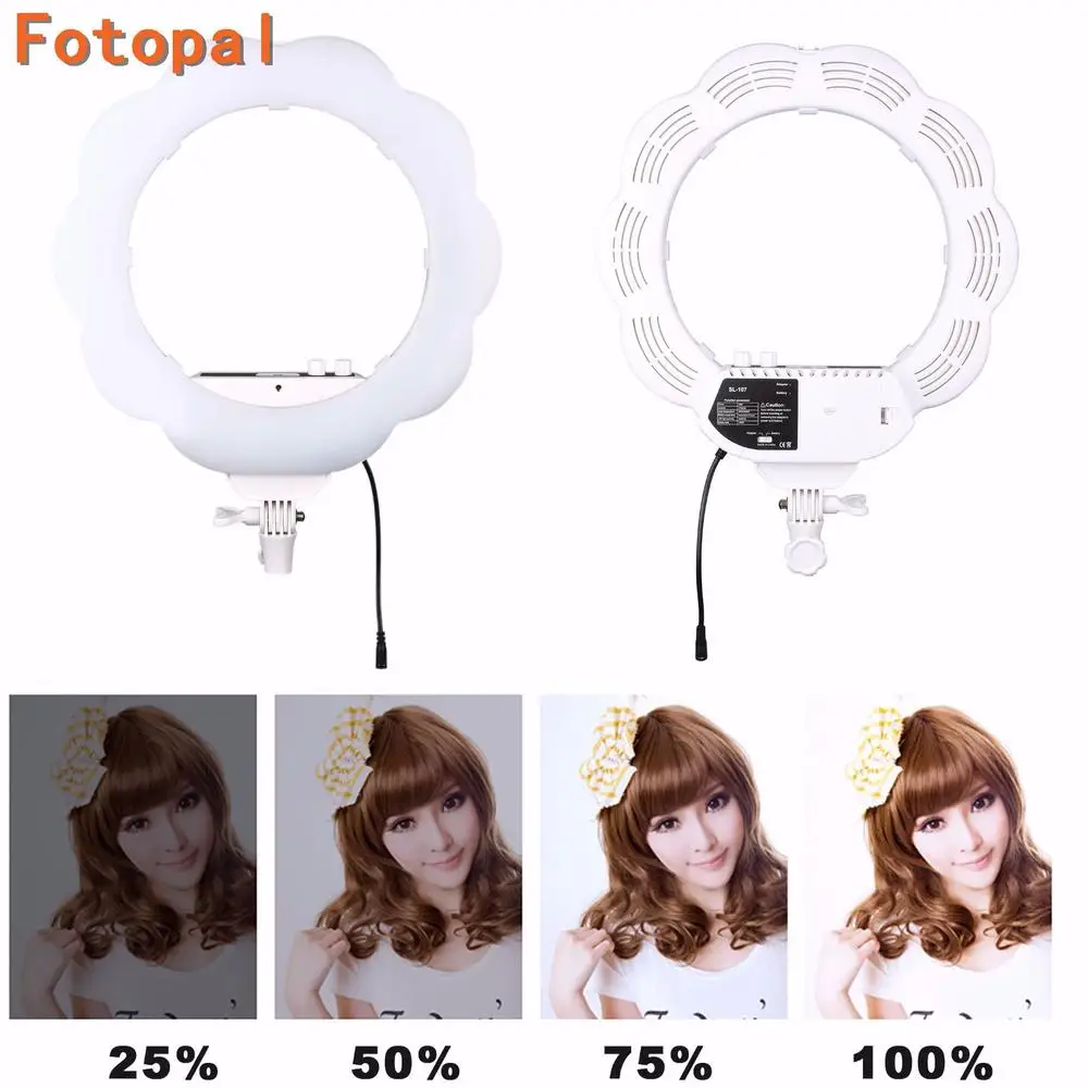 Fotopal 19 &quotприглушаемая светодиодная камера 384 шт. кольцевой свет для фотостудии