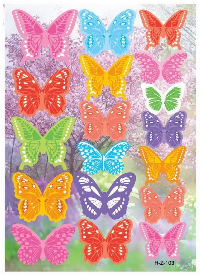18 шт. Светящиеся Настенные наклейки 3D butterfys домашний декор DIY зеленые слабые
