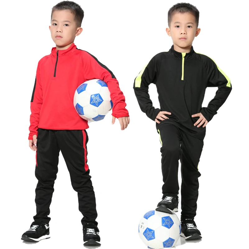 TPPO 20//21 Kids Training Suit Soccer Jersey and Shorts Children Size 4-13 Years ,Red,Jersey Number 1#
