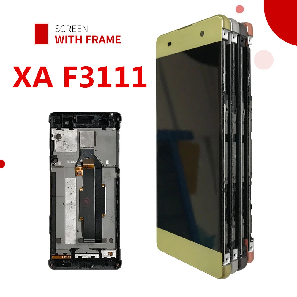 

ORIGINAL LCD For SONY Xperia XA LCD Display Touch Screen F3111 F3112 F3116 LCD with frame For SONY Xperia XA LCD Replacement