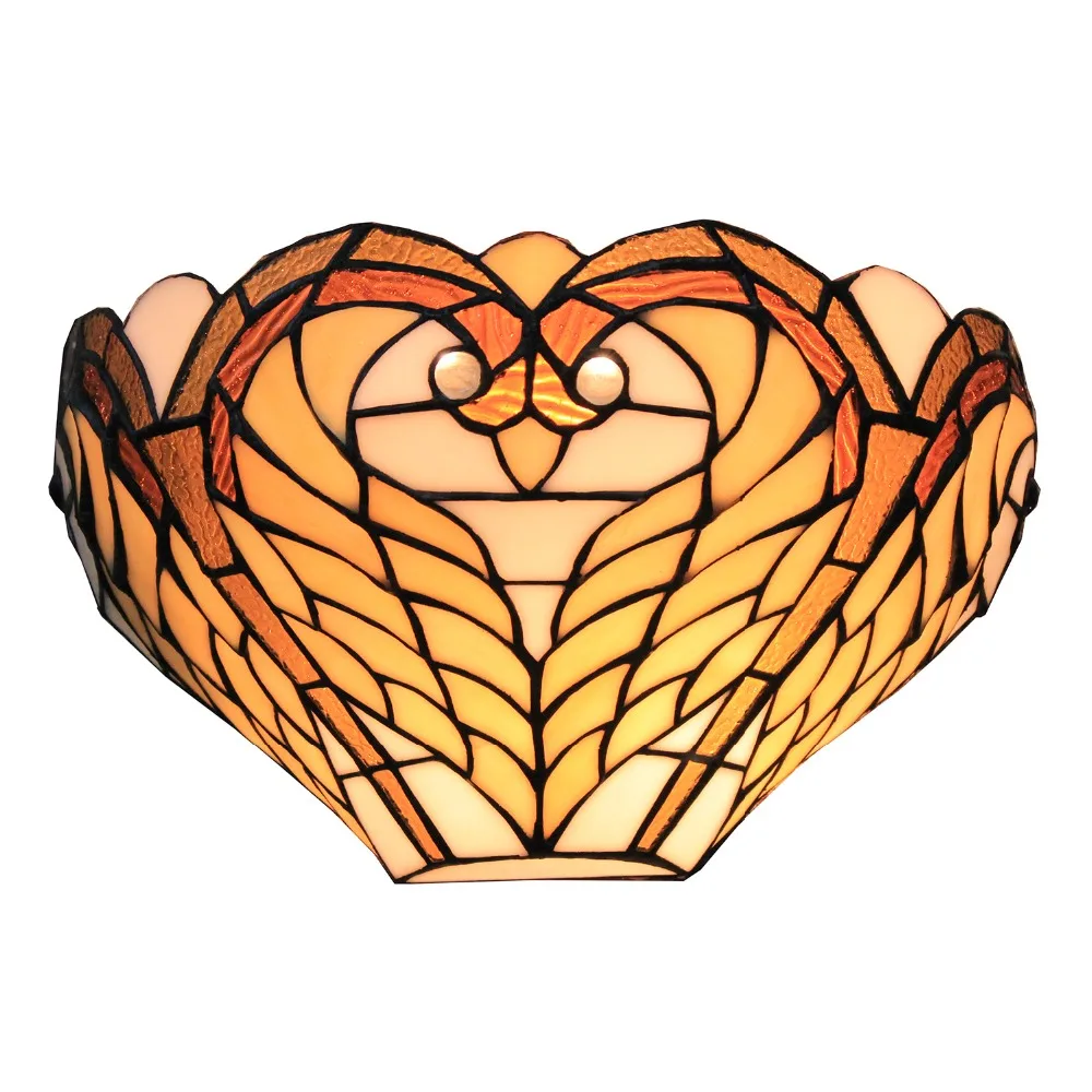 

12 inch Width Swan Wall Sconce Stained Glass Wall Light Decorative Lighting Fixture