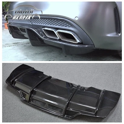

W205 C63 PSM Style Carbon Fiber Rear Bumper Diffuser Spoiler for Benz W205 C63 AMG 2015 UP ( ONLY FIT C63 4door) car styling
