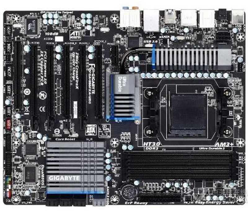 Используется для Gigabyte GA-990FXA-UD5 990FXA-UD5 AM3 + 990 материнская плата USB3.0 SATA3 ATX | Компьютеры
