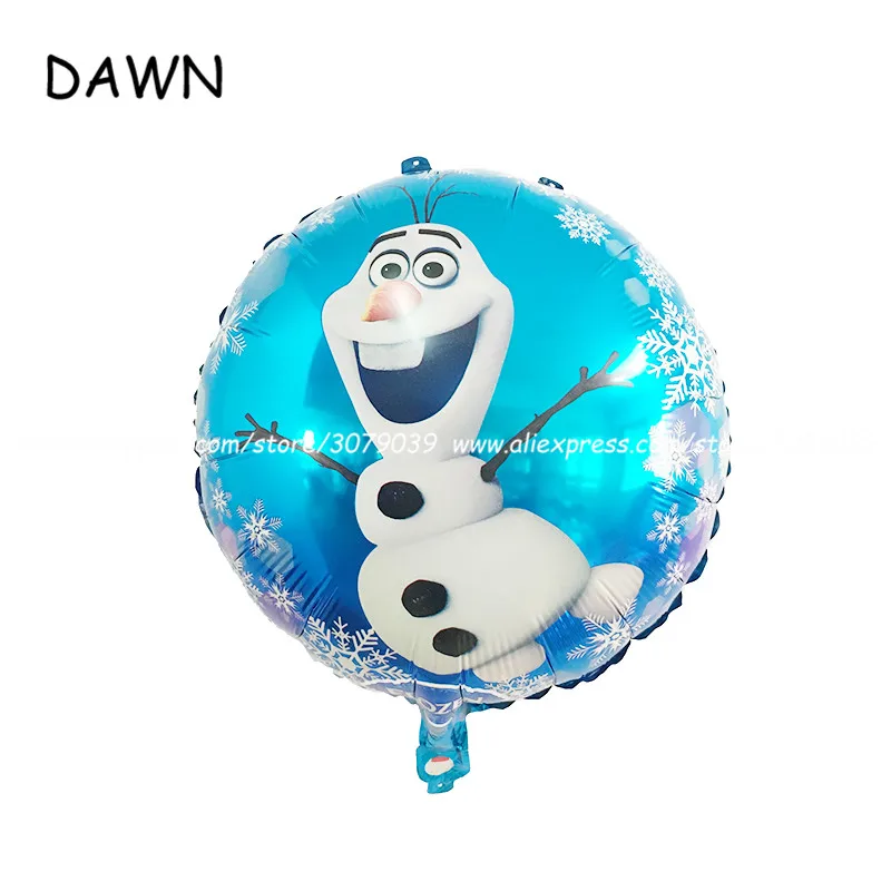

wholesale 50pcs/lot 18Iinch Olaf Balloon Princess Elsa And Anna Foil Ballons child birthday Party Decoration Air Globos