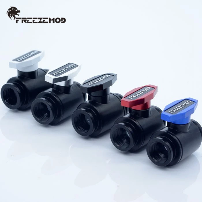 

FREEZEMOD computer pc water cooler fitting drain valve double inner teeth G1/4 stop valve. FM-YGNSB
