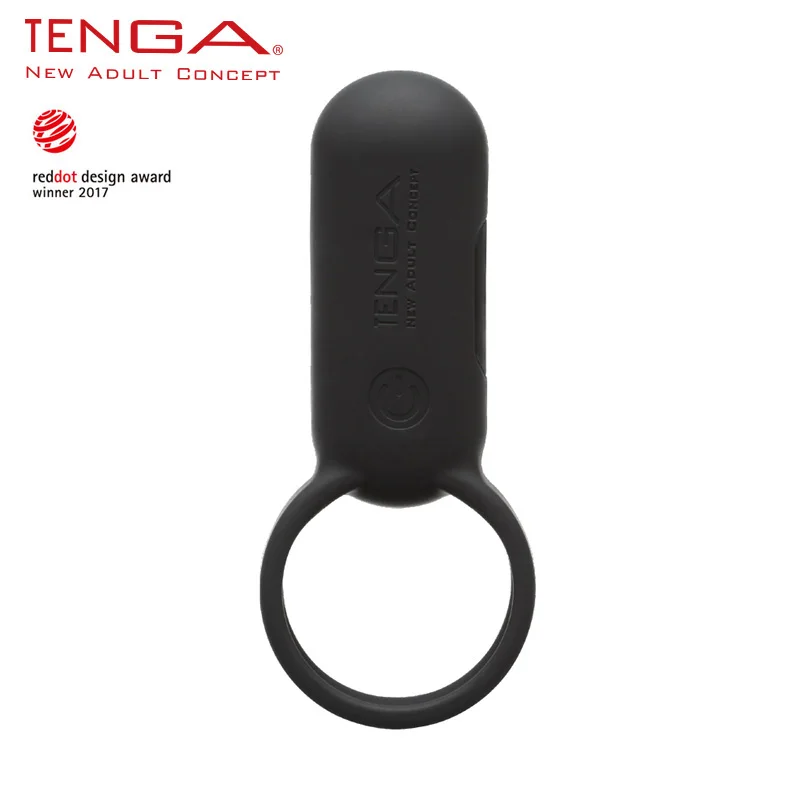  TENGA Smart Vibe Ring Negro Vibrador Anillo para Pareja Silicona Impermeable Sumergible Portátil Li