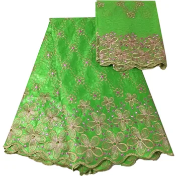 

African Bazin Riche Fabrics With 2yard Lace 2018 Latest African Bazin Riche Getzner Embroidered Jacquard Fabric JA99-2